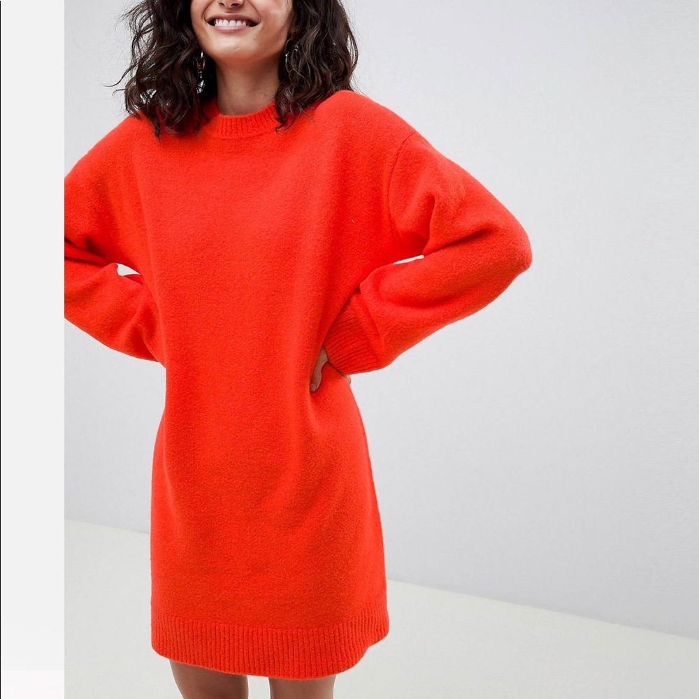 Knitted Mini Dress in Fluffy Yarn